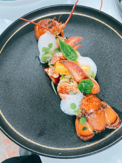 Warm Lobster Salad with Heirloom Tomato and Lemon Grass Foam