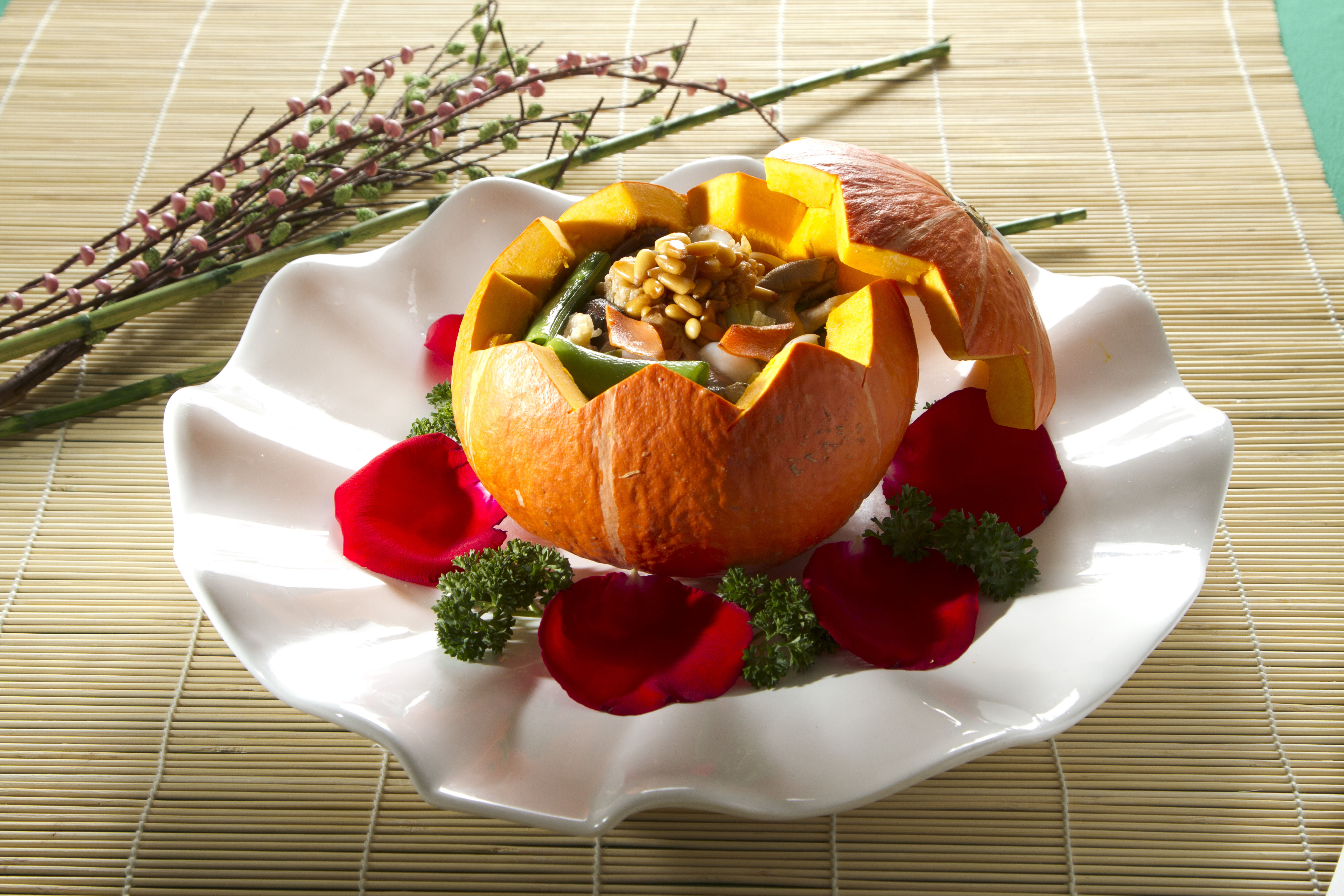 Sauteed Assorted Mushroom Served in a Mini Pumpkin Sauteed Assorted Mushroom Served in a Mini Pumpkin