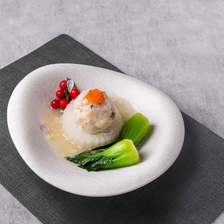 Steamed Cod and Morel Ball with Radish and Crab Roe<br><br>Champion of the “More Fruit & Vegetables” Category in the “2025 EatSmart Recipe Competition”